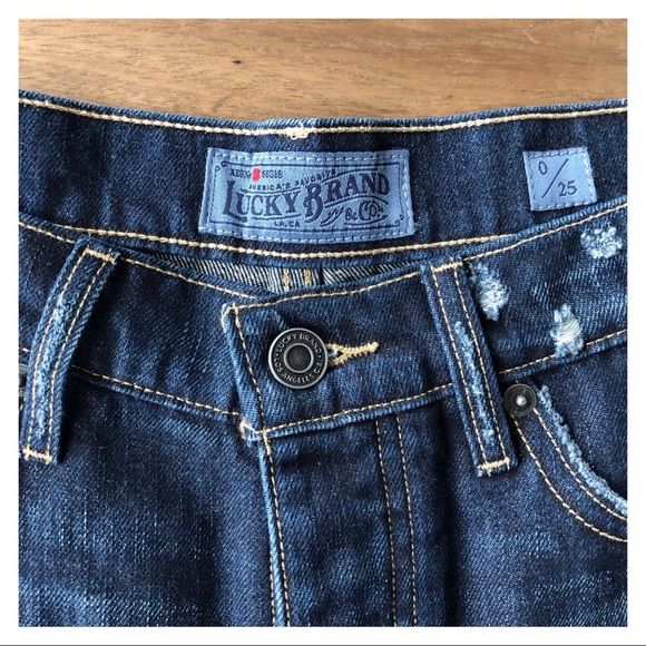 Lucky Brand Jeans Distressed Denim Shorts Size 25 - Picture 2 of 6